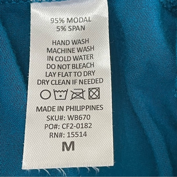 Made by Johnny dark turquoise long fold over waistband maxi skirt sz M - Picture 4 of 4